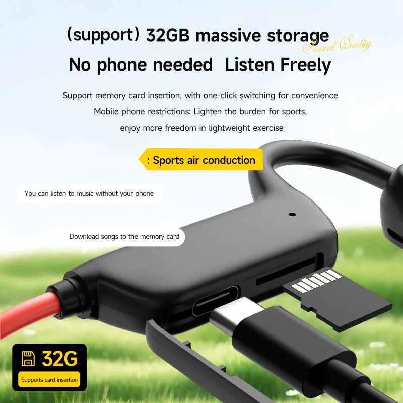 Black audio device with USB and memory card slots on a grassy background