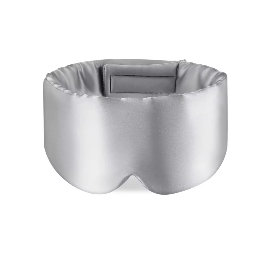 Gray sleep mask on a white background